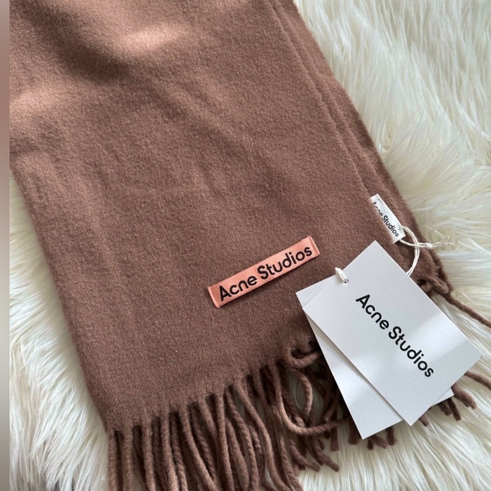 Acne Studios brown wool scarf